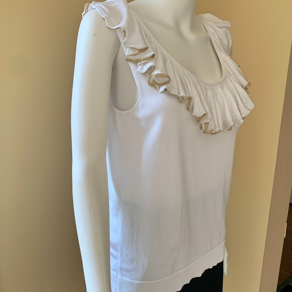 Ralph Lauren White & Gold Blouse - Picture 3 of 5